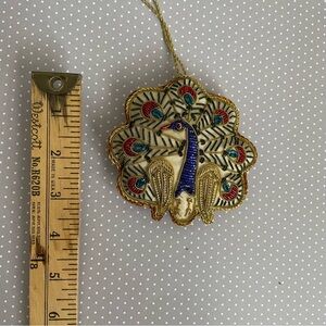 Elegant Peacock Holiday Vintage Ornament